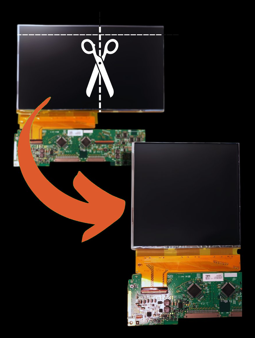 LCD panel cut and resized to customer specification