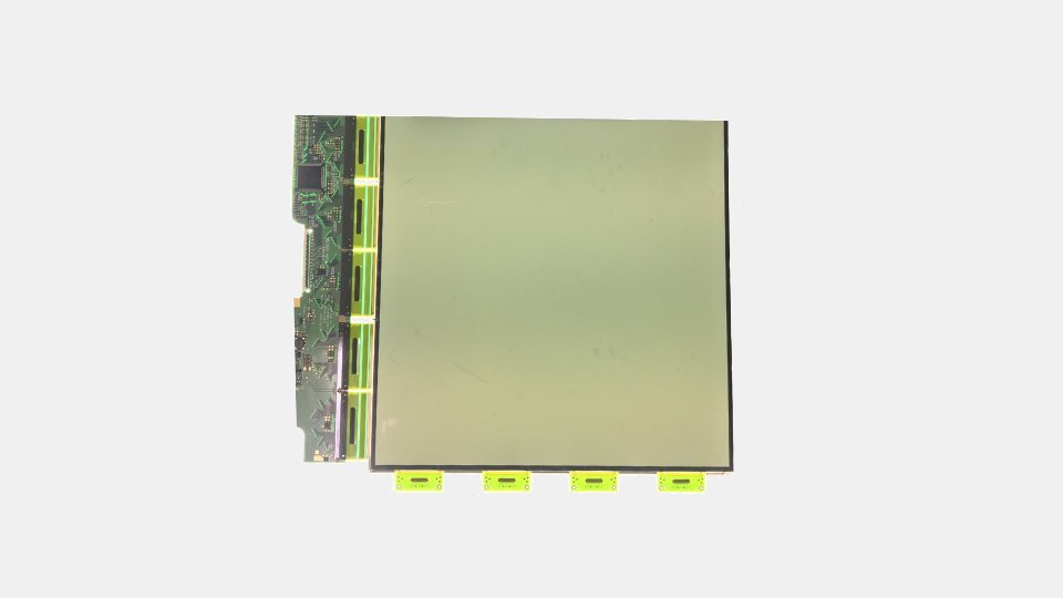 Completed resized LCD cell — custom active area, final format